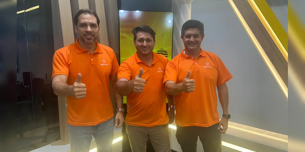 Sócios da Agilihome: Ezequiel Carvalho, Marco Borba e Gilberto Martins