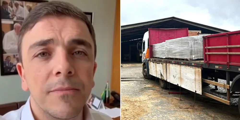 O deputado federal Aliel Machado (PV) doou telhas para moradores afetados pela tempestade em Ponta Grossa