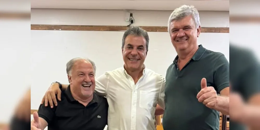 Reginaldo Cheirubim, Beto Richa e Juca Sloboda estiveram reunidos