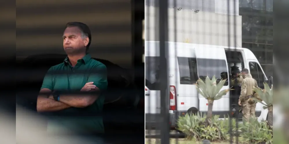 O ex-presidente foi levado ao local em uma van da Polícia Federal