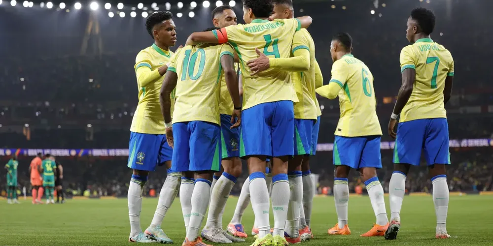 Estêvão e Casemiro marcaram os gols do Brasil na primeira vitória da história sobre os senegaleses