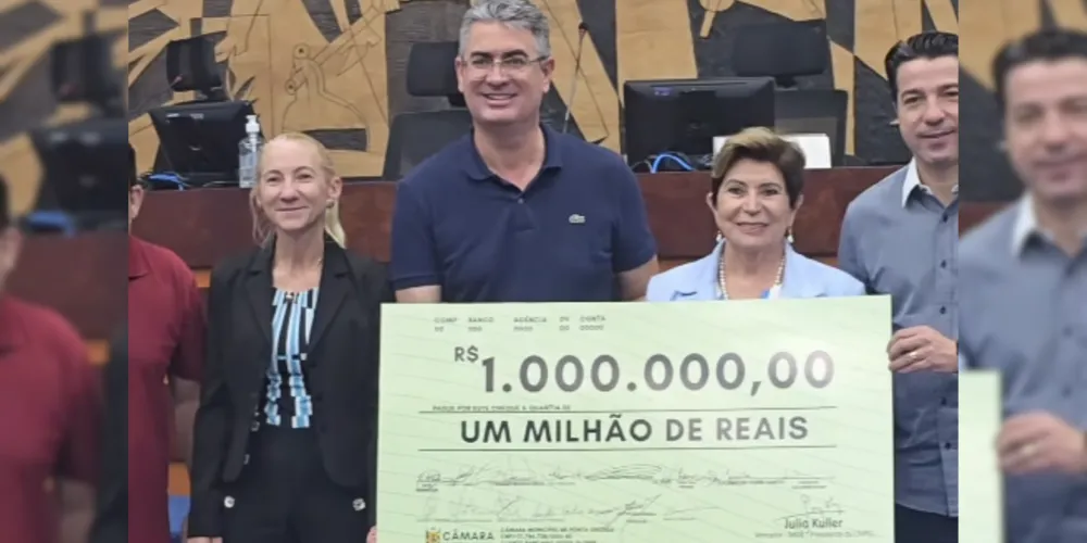 A Câmara Municipal de Ponta Grossa devolveu R$ 1 milhão para a Prefeitura para contribuir nas ações imediatas de reconstrução após o temporal