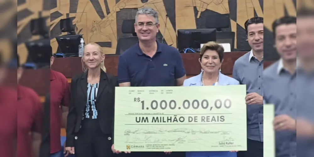 A Câmara Municipal de Ponta Grossa devolveu R$ 1 milhão para a Prefeitura para contribuir nas ações imediatas de reconstrução após o temporal
