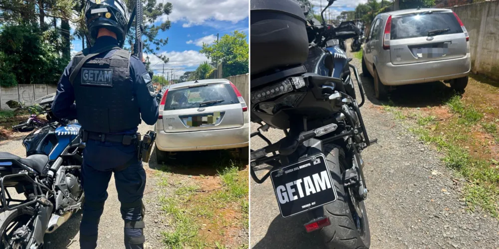 O carro pertence a Jelson Luiz Romão, foragido por tentativa de feminicídio