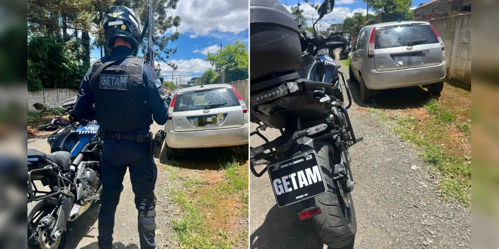 O carro pertence a Jelson Luiz Romão, foragido por tentativa de feminicídio