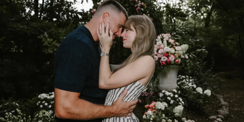 Taylor Swift (Sagitário) e Travis Kelce (Libra)