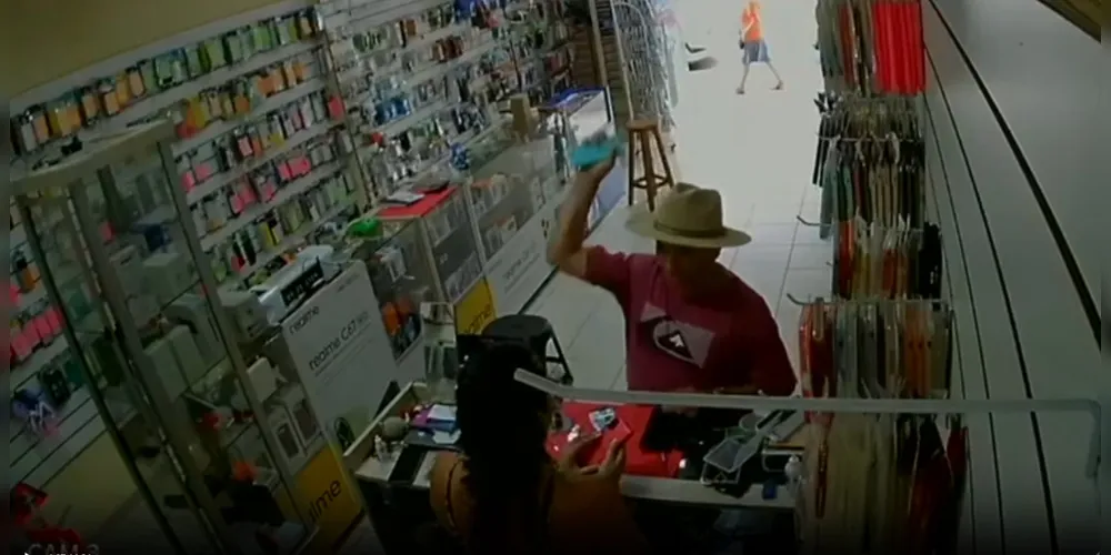 Câmeras de segurança registraram tudo