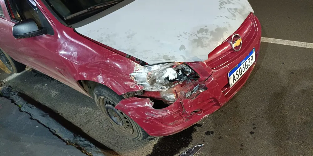 Danos materiais em um dos veículos