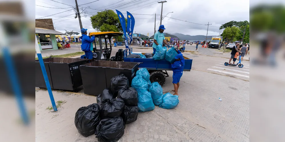 Com o início da programação de grandes shows em Matinhos e Pontal do Paraná, a Sanepar vai reforçar os serviços de limpeza