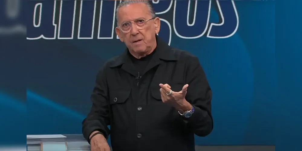 Galvão Bueno em seu programa na Band