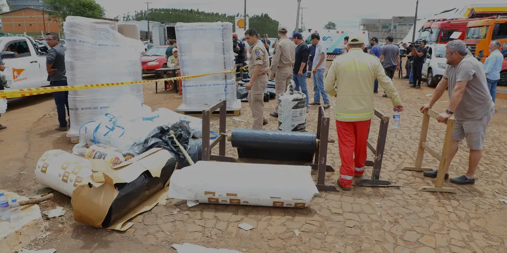 Centenas de colchões e cobertores foram doados a Rio Bonito do Iguaçu