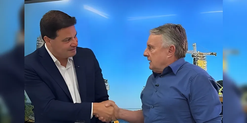 Sandro Alex e Adelmo Klosowski assinaram a autorização da obra