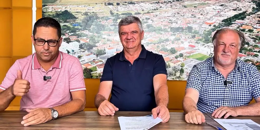 Adilson Rodrigo Milek, Juca Sloboda e Reginaldo Cheirubim estiveram reunidos