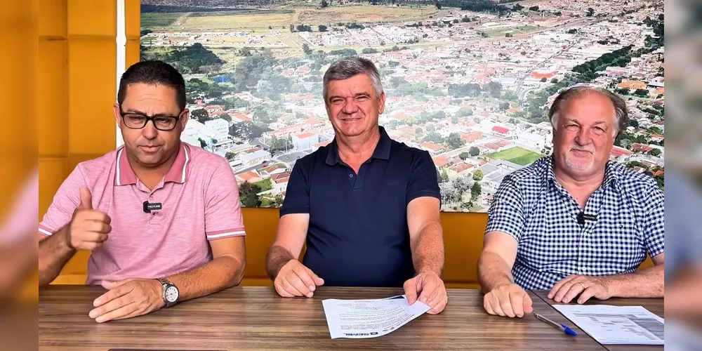 Adilson Rodrigo Milek, Juca Sloboda e Reginaldo Cheirubim estiveram reunidos