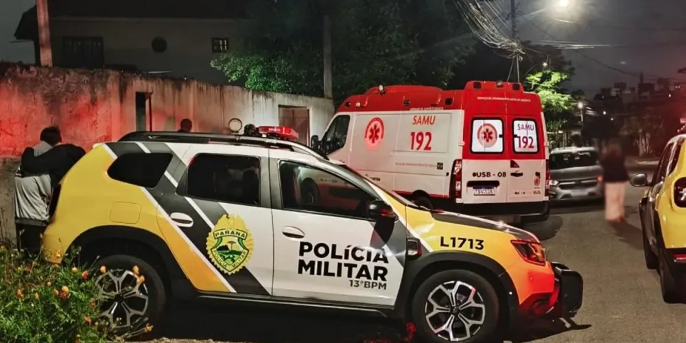 A PM foi acionada após os socorristas não conseguirem conter o homem