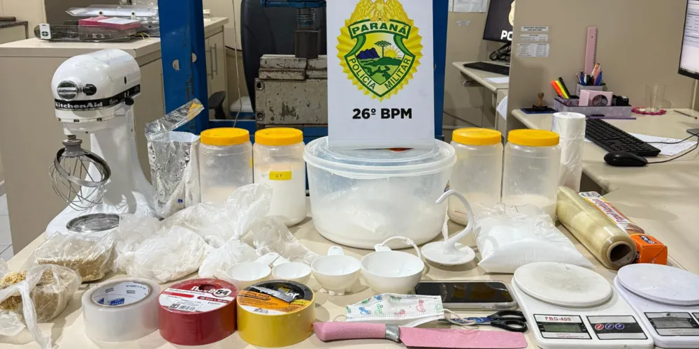 Os materiais apreendidos durante a operação