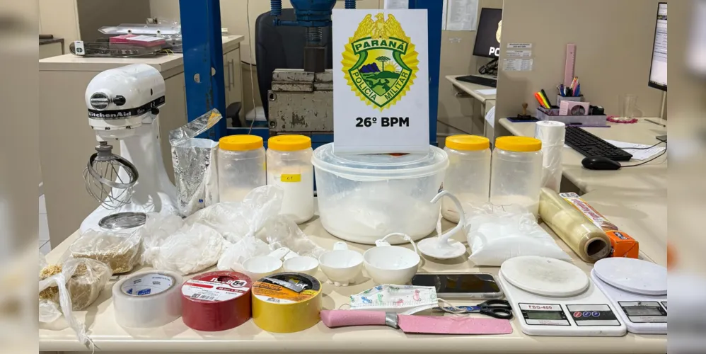 Os materiais apreendidos durante a operação