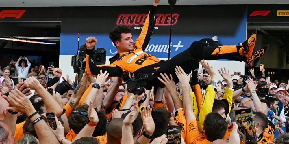 O campeão mundial de F1 em 2025, Lando Norris