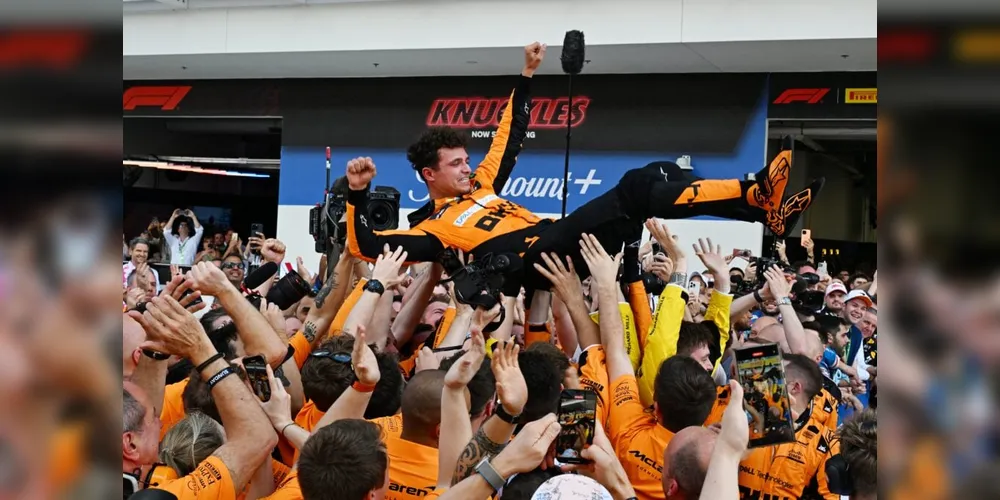 O campeão mundial de F1 em 2025, Lando Norris
