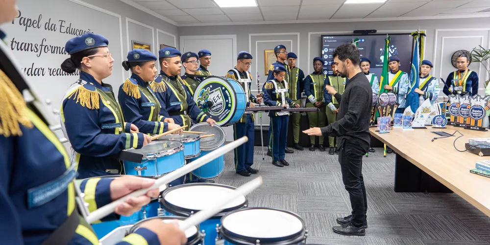 Criada em 2023, a fanfarra do CCM Etelvina C. Ribas tinha o objetivo inicial de representar a instituição no desfile cívico de Curitiba