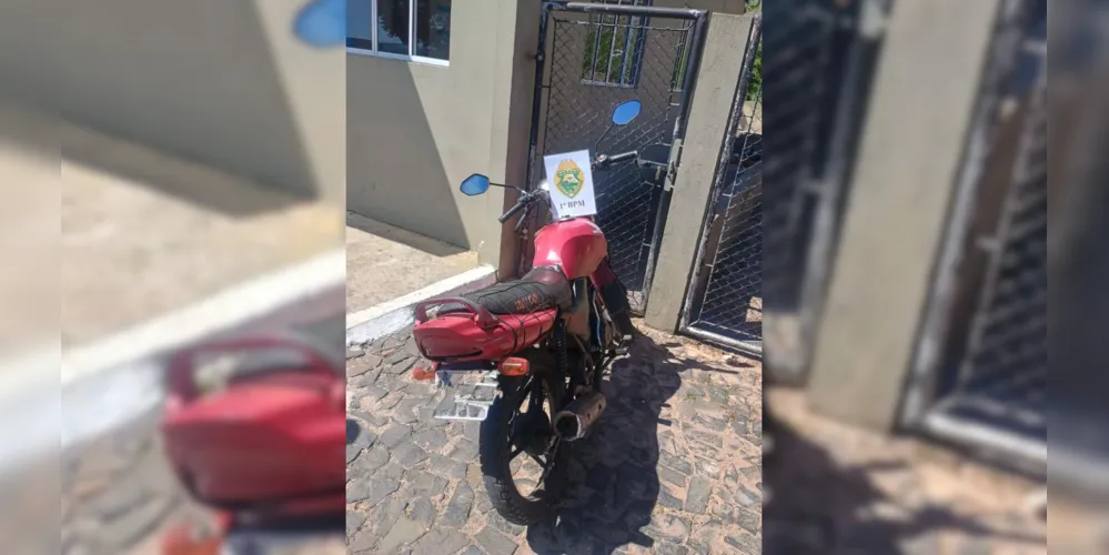 A abordagem da Polícia Militar no bairro Santa Marta constatou que a moto estava adulterada