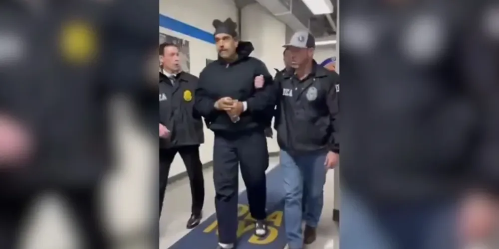 Vídeo mostra Nicolás Maduro sendo levado para a prisão em Nova York após ser capturado pelos Estados Unidos
