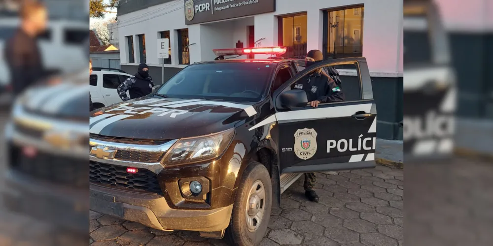 A apreensão foi realizada por uma equipe da Polícia Civil