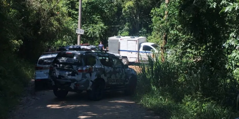 Área de mata onde corpos foram localizados durante operação policial