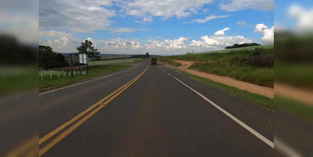 PR-090, em Ventania, nos Campos Gerais