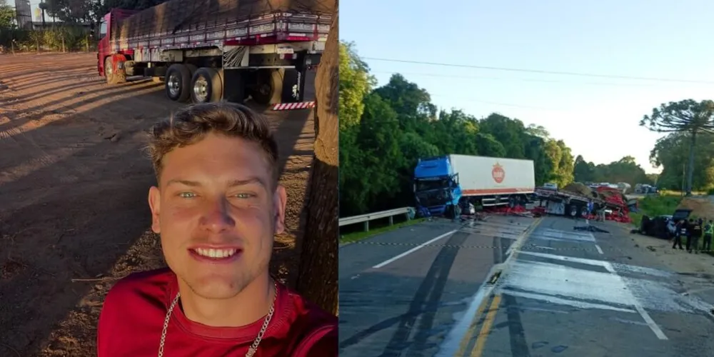 A colisão foi lateral, seguida de uma batida frontal