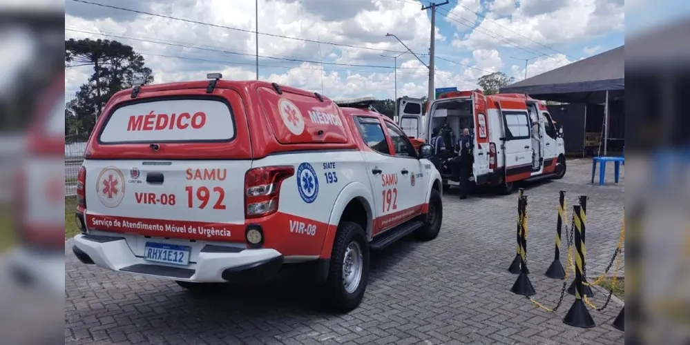 Equipes do Samu estiveram no local para atender a vítima