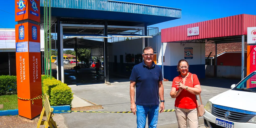 Rildo Leonardi e Helynez Ribas estiveram na sede da Defesa Civil