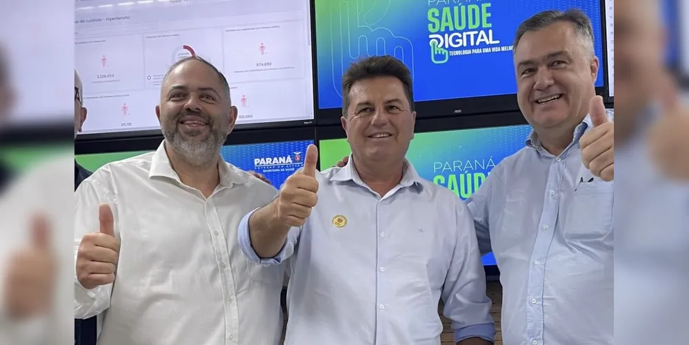 Artagão Junior, Denilson Baitala e Beto Preto celebraram a conquista para o município