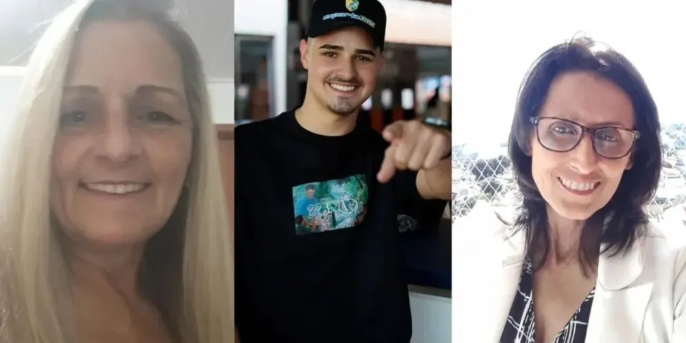 Luan Favil de Souza, de 23 anos, Sônia Regina Favil, de 60 anos, e Sandra Luzia Lesczynski morreram neste acidente