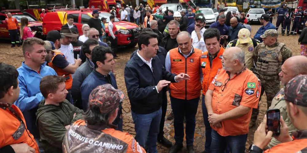 O governador Ratinho Junior viajou para o município neste sábado (08)