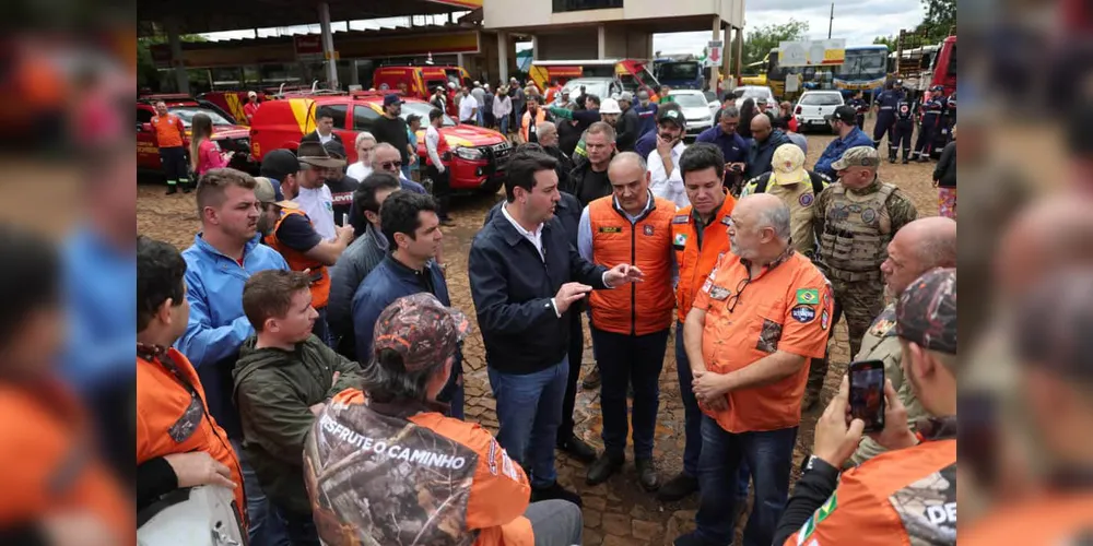 O governador Ratinho Junior viajou para o município neste sábado (08)