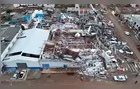 Imagens mostram cenário de destruição após tornado atingir Rio Bonito do Iguaçu