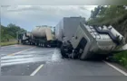 Colisão entre caminhões interdita BR-376 em Mauá da Serra