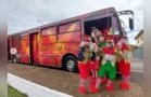 Lojas MM convida público para visitar ônibus com 'fábrica' do Papai Noel