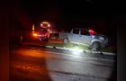 Motoristas são socorridos após colisão na PR-090 em Curiúva