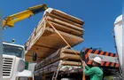 Estado envia casas pré-fabricadas para vítimas de tornado em Rio Bonito do Iguaçu