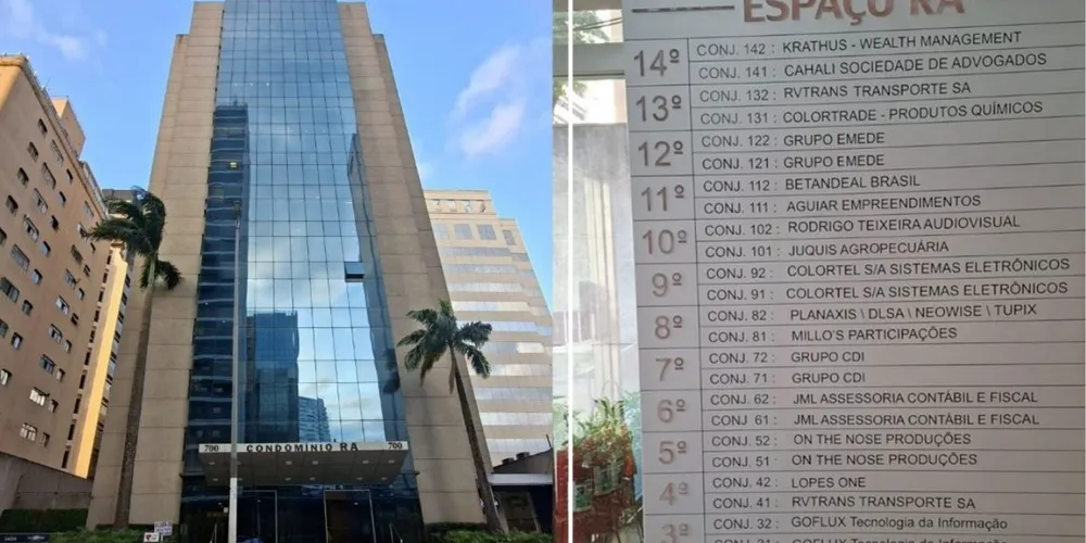 Reportagem do Portal Metrópoles visitou o prédio comercial onde estão as sedes das empresas