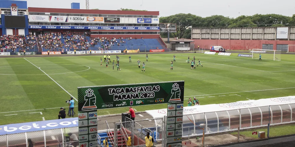Abertura das finais da Taça das Favelas Paraná em Curitiba, no ano de 2023
