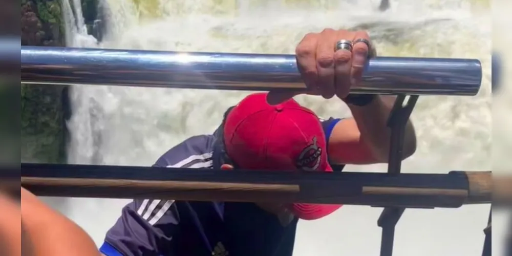 O episódio aconteceu à beira de um cânion com cerca de 80 metros de altura