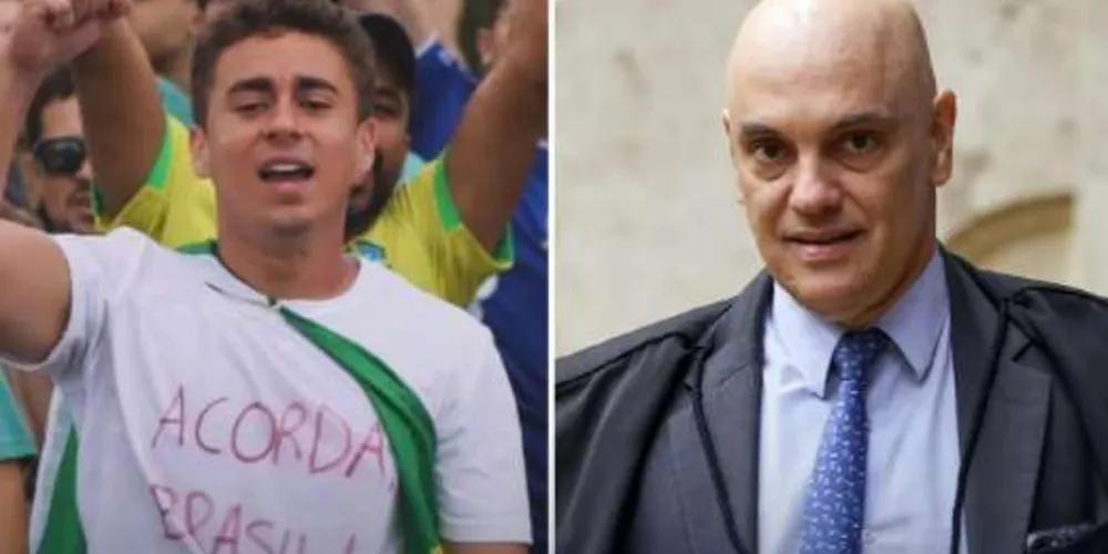 Nikolas Ferreira e Alexandre de Moraes