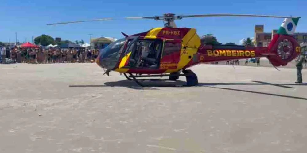 O helicóptero Arcanjo 01 foi acionado e prestou atendimento médico avançado no local