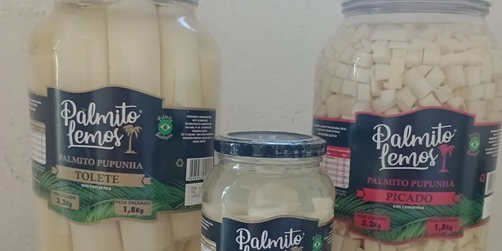 Palmitos em conserva da marca Palmito Lemos