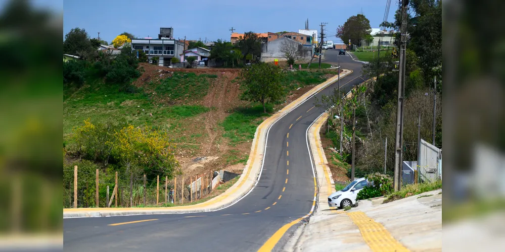 Obra de pavimentação entregue em Ponta Grossa
