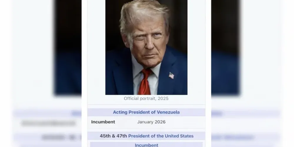 A postagem foi feita mais de uma semana após os EUA realizarem uma intervenção militar
