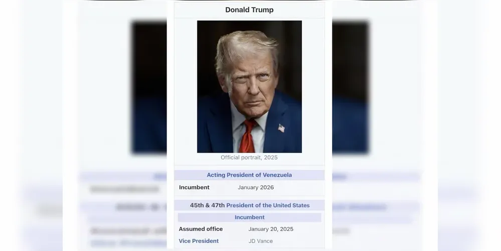 A postagem foi feita mais de uma semana após os EUA realizarem uma intervenção militar